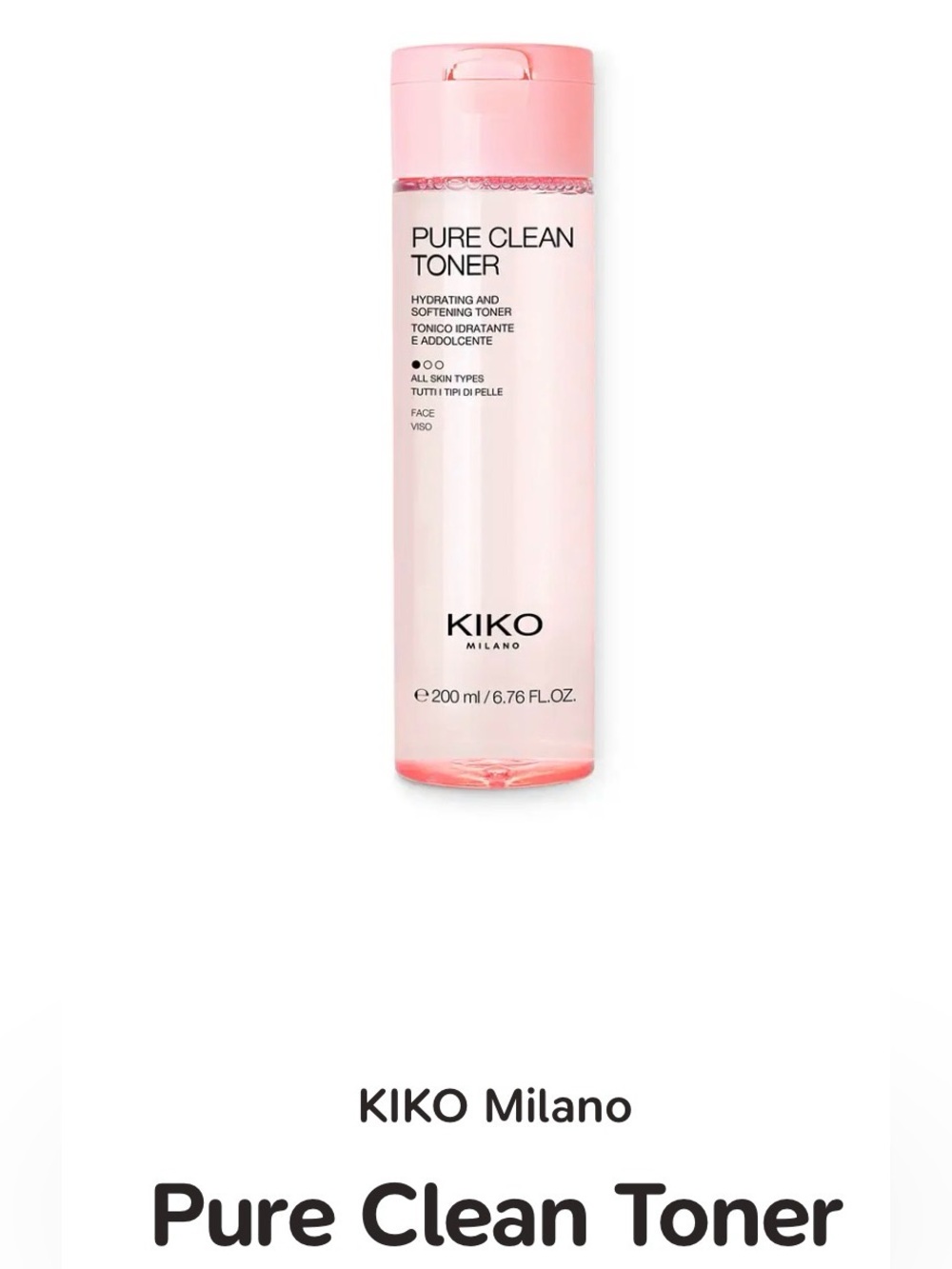 KIKO Milano Pure Clean Toner